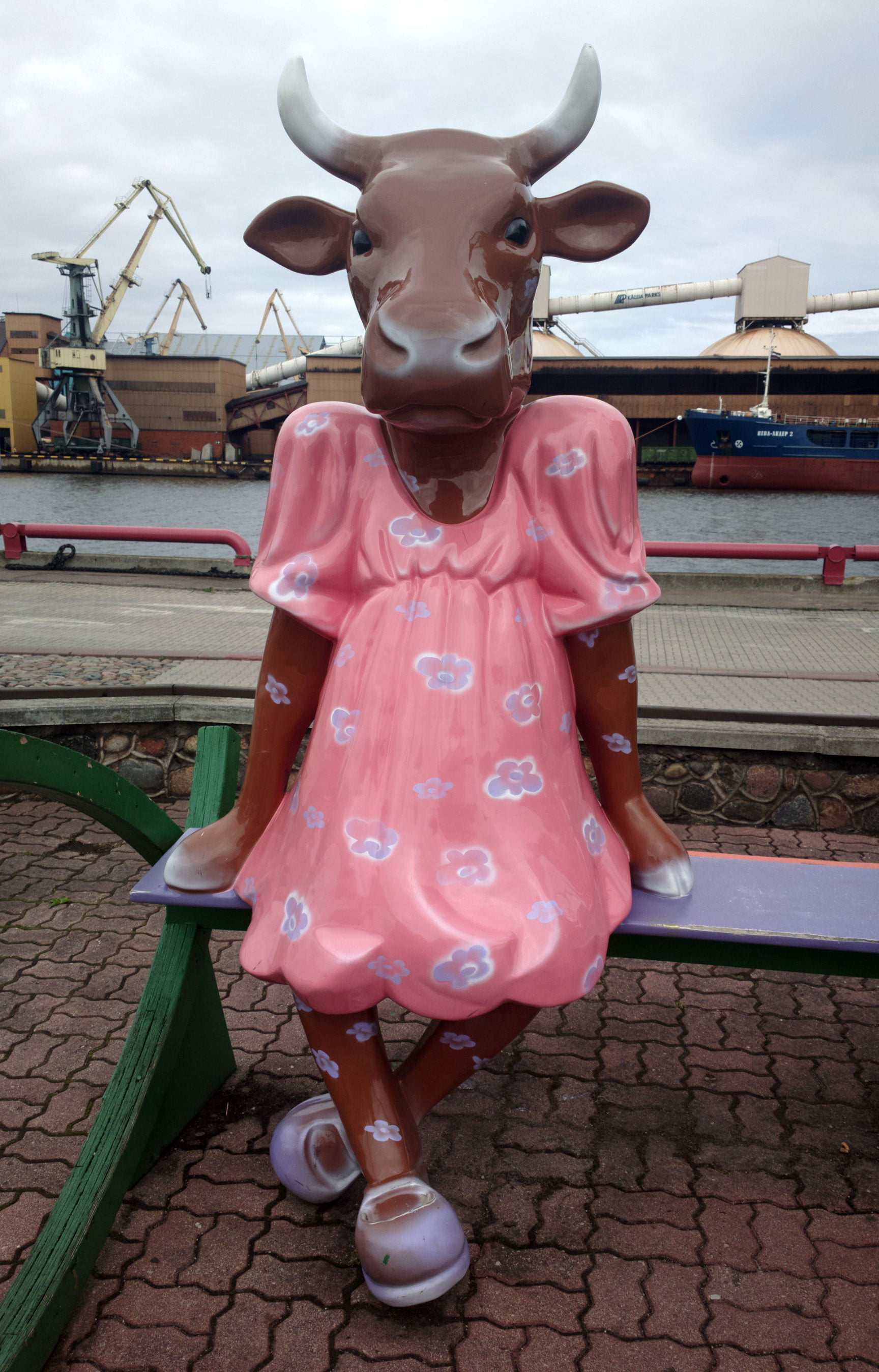 I met this nice young lady in Ventspils.